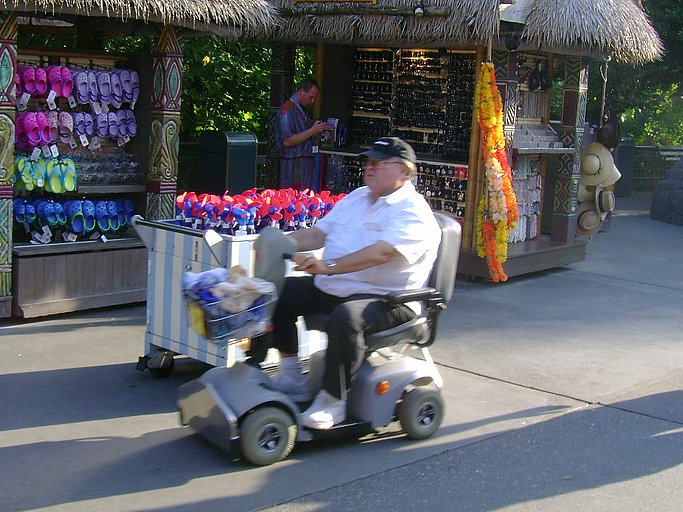 Disney tourist on scooter