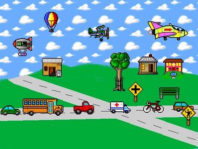 An art piece created using Kid Pix