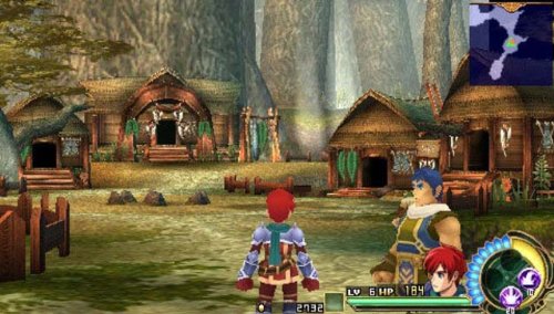 Ys Seven - Adol and Dogi check out a village